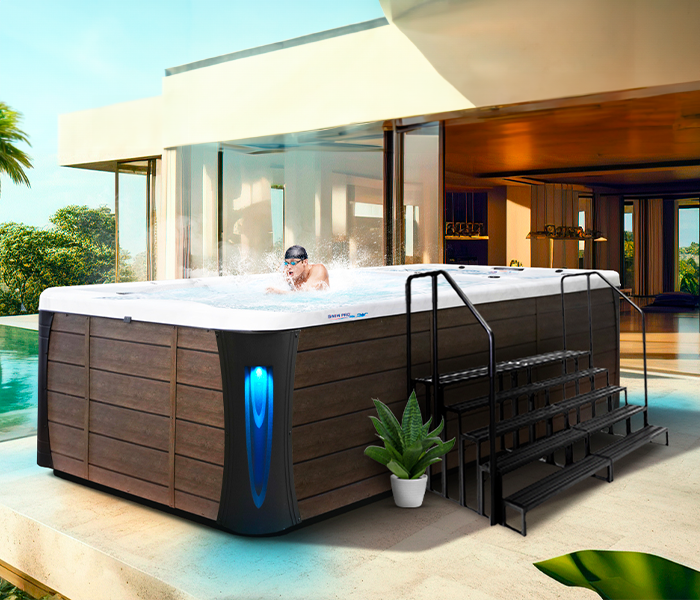 Calspas hot tub being used in a family setting - Arcadia